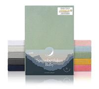 Laleni Draps Housses 100x115 cm en Jersey - Drap Housse Bébé Hexagonal certifié Oeko-TEX - Drap Housse Berceau 100% Coton - Matelas et Linge de lit - Vert