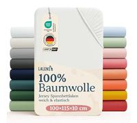 Laleni Draps housses 100x115 cm en jersey - Drap housse bebe hexagonal certifié OEKO-TEX - Drap housse berceau 100% coton - Drap housse lit parapluie - Matelas et linge de lit - Drap lit bebe - ivoire