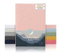 Laleni Draps Housses 28x73cm - 30x76cm en Jersey - Lot de 2 Drap Housse Bebe certifié Oeko-TEX - Drap lit Bebe 100% Coton - Drap Housse lit Parapluie - Matelas et Linge de lit - Drap Bebe en Rose