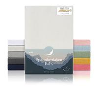 Laleni Draps Housses 40x90 cm en Jersey - Lot de 2 Drap Housse Bebe certifié Oeko-TEX - Drap Housse Berceau 100% Coton - Drap Housse lit Parapluie - Matelas et Linge de lit - Drap lit Bebe en Ivoire