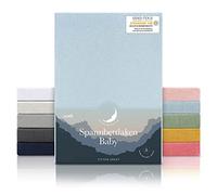 Laleni Draps Housses 40x90 cm en Jersey - Lot de 2 Drap Housse Bebe certifié Oeko-TEX - Drap Housse Berceau 100% Coton - Drap Housse lit Parapluie - Matelas et Linge de lit - Drap lit Bebe Bleu Clair