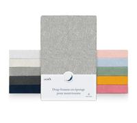 Laleni Draps Housses 42x81 cm en Frottee pour Babybay Original - Drap Housse Bebe certifié Oeko-TEX - Drap Housse Berceau 80% Coton - Matelas et Linge de lit - Drap Housse pour lit Parapluie en Gris