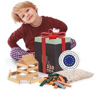 Laleni jeux de construction - 220 planchette bois colorés naturel 100% pin - cubes à empiler enfant - jeux en bois pour bricoler - jeux tour en bois a empiler - jeux à empiler - bloc construction bois