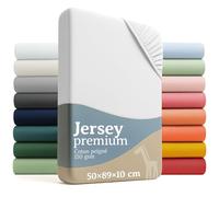 Laleni Lot de 2 draps-housses de qualité supérieure - 50 x 89 cm - Pour bébé - Certifié Oeko-Tex - Housse de couette 100 % coton - Parure de lit - Blanc