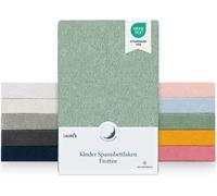 Laleni Lot de 2 draps-housses en éponge 60x120-70x140cm - Drap Oeko-TEX, Draps-housses sans plis pour lit d'enfant, lit de bébé et panier Moses, Summer Green - Vert