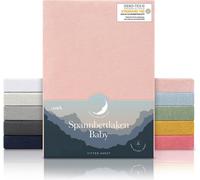 Laleni Lot de 2 draps-housses en jersey pour landau 40x90 cm - Certifié Oeko-Tex, 100% coton, drap-housse respirant pour bébé, 135 g/m², rose