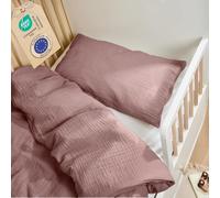 Laleni Parure de lit pour Enfant - 100 x 135 cm - en Mousseline de Coton - pour Enfants - 100 x 135 cm - avec taie d'oreiller de 40 x 60 cm - Certifié Oeko-Tex - Lilas