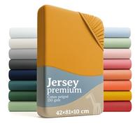 Laleni Premium Draps Housses 42x81 cm en Jersey pour Babybay Original - Lot de 2 Drap Housse Bebe certifié Oeko-TEX - Drap Housse Berceau 100% Coton - Draps pour Lits bébé - Drap Housse Bebe en Jaune