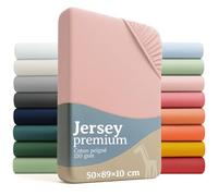 Laleni Premium Draps Housses 50x89 cm en Jersey pour Babybay Original - Lot de 2 Drap Housse Bebe certifié Oeko-TEX - Drap Housse Berceau 100% Coton - Drap Housse Bebe - Drap Housse Bebe en Rose