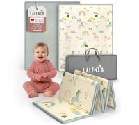 Laleni Tapis d’éveil bébé 120 x 150 x 1 cm - imperméable, pliable et réversible - épais, antidérapant et doux - pour intérieur/extérieur - motif arc-en-ciel