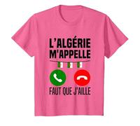 L'algérie m'appelle J'peux Pas J'me Barre en Algérie Drapeau T-Shirt, Enfant, Rose Chiné, 10 Ans