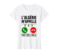 L'algérie m'appelle J'peux Pas J'me Barre en Algérie Drapeau T-Shirt, Femme, Blanc, L
