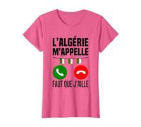 L'algérie m'appelle J'peux Pas J'me Barre en Algérie Drapeau T-Shirt, Femme, Rose Chiné, M