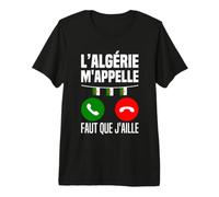 L'algérie m'appelle J'peux Pas J'me Barre en Algérie Drapeau T-Shirt Haut de Gamme