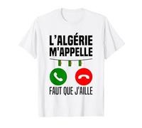L'algérie m'appelle J'peux Pas J'me Barre en Algérie Drapeau T-Shirt, Homme, Blanc, S