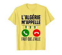 L'algérie m'appelle J'peux Pas J'me Barre en Algérie Drapeau T-Shirt, Homme, Citron, L