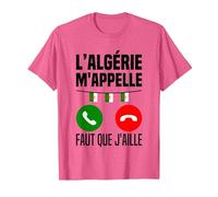 L'algérie m'appelle J'peux Pas J'me Barre en Algérie Drapeau T-Shirt, Homme, Rose Chiné, S