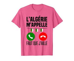 L'algérie m'appelle J'peux Pas J'me Barre en Algérie Drapeau T-Shirt, Homme, Rose Chiné, XL