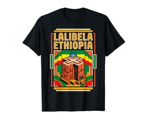 Lalibela Drapeau Ethiopie Églises Rock Heritage Retro Art T-Shirt
