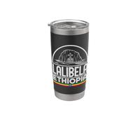 Lalibela Emblème de voyage Motif Ethiopie Gobelet isotherme en acier inoxydable double paroi
