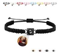 LALILIESS Bracelet de griffe de chat de chien personnalisé, image intégrée, bracelet de projection de photo d'animal de compagnie, cadeau commémoratif pour les amoureux des animaux de compagnie