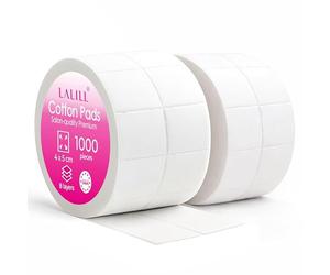 LALILL 1000 Tampons - Tampons non pelucheux pour Cleaner, Aceton Remover - Lingettes Nageldesign Manucure - cellulose sans peluches - Gel, vernis, ongles
