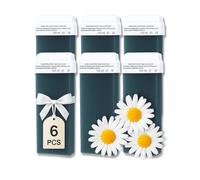 LALILL Azulène Cartouches Cire 100ml x 6 - Roll on Wax - Cire Épilatoire Efficace - Cartouche de Cire Chaude aux Ingrédients Naturels, Épilation, Corps, Visage, Jambes, Rouleau, Large