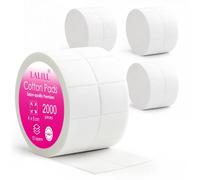 LALILL Lingettes en Cellulose pour Ongles Sans Peluches 2000 pcs - 4 Rouleaux Professionnel 12 Couches 4 x 5 cm - Pour Gel, Acrylique et Vernis Semi-Permanent - Manucure et Pédicure