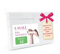 LALILL Lot de 10 White Nail Polishing Block Lime à Ongles 9,5 x 2,5 x 2,5 cm - Bloc de Ponçage - Lime pour Poncer - Bloc de Polissoir à Ongles - Bloc de Ponçage Manucure