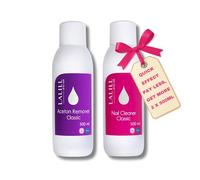 LALILL Set Cleaner Ongles Degraissant 500 ml & Dissolvant à L'acétone 500 ml - Dégraissant pour Gels, Hybrides et Brosse à Ongles - Gel Polish Remover - Dissolvant pur Acétone UV