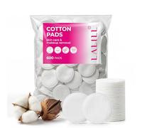 LALILL Tampons de Coton 600 Pièces - Cotons Démaquillants non Pelucheux - Nettoyage du Visage - Tampons Cosmétiques Doux - Format Familial
