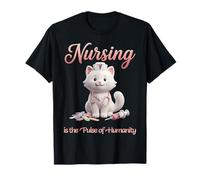 l'allaitement est Le pouls de l'humanité Mignon infirmière Chat Femmes Filles T-Shirt