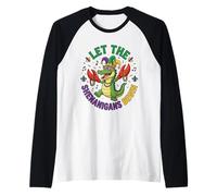 L'alligator Amusant Laisse Les manigances Commencer Mardi Gras Manche Raglan