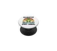 L'alligator est Mon Animal Spirituel, Dessin animé Kawaii, Funny Gators PopSockets PopGrip Adhésif