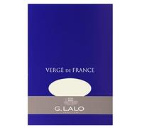 Lalo 11400L - Un bloc de 50 feuilles vergées unies A5 14,8x21 cm 100g, Vergé de France, Blanc