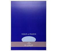 Lalo 12702L - Un bloc de 50 feuilles vergées unies A4 / 21x29,7 cm 100g, Vergé de France, Bleu