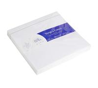 G. Lalo 22450L - Un Paquet de 25 Enveloppes Carrées en Papier Vergé Extra Blanc 100g 16,5x16,5 cm - Doublées - Fermeture Gommée - Vergé de France, Extra-blanc