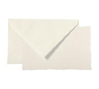 Lalo 25200L - Un ensemble de correspondance ''Collection de Paris'' comprenant 10 cartes 9,7x15,2 cm 300g et 10 enveloppes doublées avec bords dentelés 10x15,8 cm, Blanc