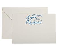 Lalo 60507L - Un sachet de correspondance typo-lettering comprenant une carte simple 10,7x15,2 cm et une enveloppe 11,4x16,2 cm 350g, Joyeux anniversaire