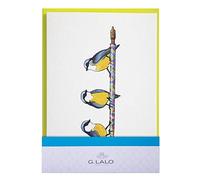 Lalo 60807L Sachet Carte Double Motif Mésanges + Enveloppe C6