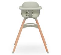 Lalo The Chair Chaise haute convertible 3 en 1 en bois pour bébés et tout-petits, chaise haute pour bébé avec plateau passe au lave-vaisselle, repose-pieds réglable et coussin lavable en machine,