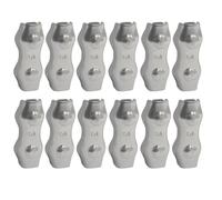 LALOFE Lot de 12 clips de câble en acier inoxydable 304 à double boulon M3