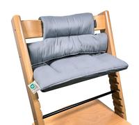 LaLoona Coussin Chaise Haute Bebe pour Stokke Tripp Trapp - Assise Bebe 2 Pièces, Rembourré, Imperméable, Certifié OEKO-TEX Standard 100, Lavable en Machine - Gris