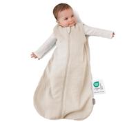 LaLoona Gigoteuse Bébé Été Mousseline sans Manches 0.5 TOG, Turbulette Légère 100% Coton Respirant - Gigoteuse Ete Printemps Certifiée Oeko-Tex - Beige (110 cm)
