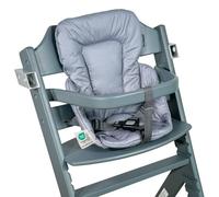 LaLoona Réducteur Chaise Haute Universel, Coussin Chaise Haute Bébé Lavable en Machine et Imperméable, Compatible avec Tripp Trapp, Ikea Antilop, Assise Bébé OEKO-TEX Standard 100, dès 6 Mois - Gris