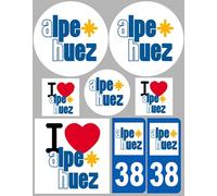 L'Alpe d'Huez 38 (8 autocollants variés) - Sticker/autocollant