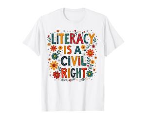 L'alphabétisation est Un Enseignant de Droit civique Éducation à la Lecture T-Shirt