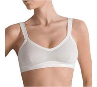 L'Altra Cotonella Soutien-gorge Brassière en coton bi-élastique sans armature élastique, sportif Art GD065 blanc/noir (1 pièce), Blanc, L
