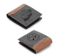 Lam Hub Fong Portefeuille Photo Personnalisé Homme Porte Monnaie avec Gravure Initiale et Prénom Cadeau pour Homme Papa Fils Famille (# 1)