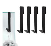 Lam-lord Lot de 4 crochets porte-serviettes de douche extensibles, très résistants sans perçage pour porte de douche en verre sans cadre (taille : 17,8 cm)